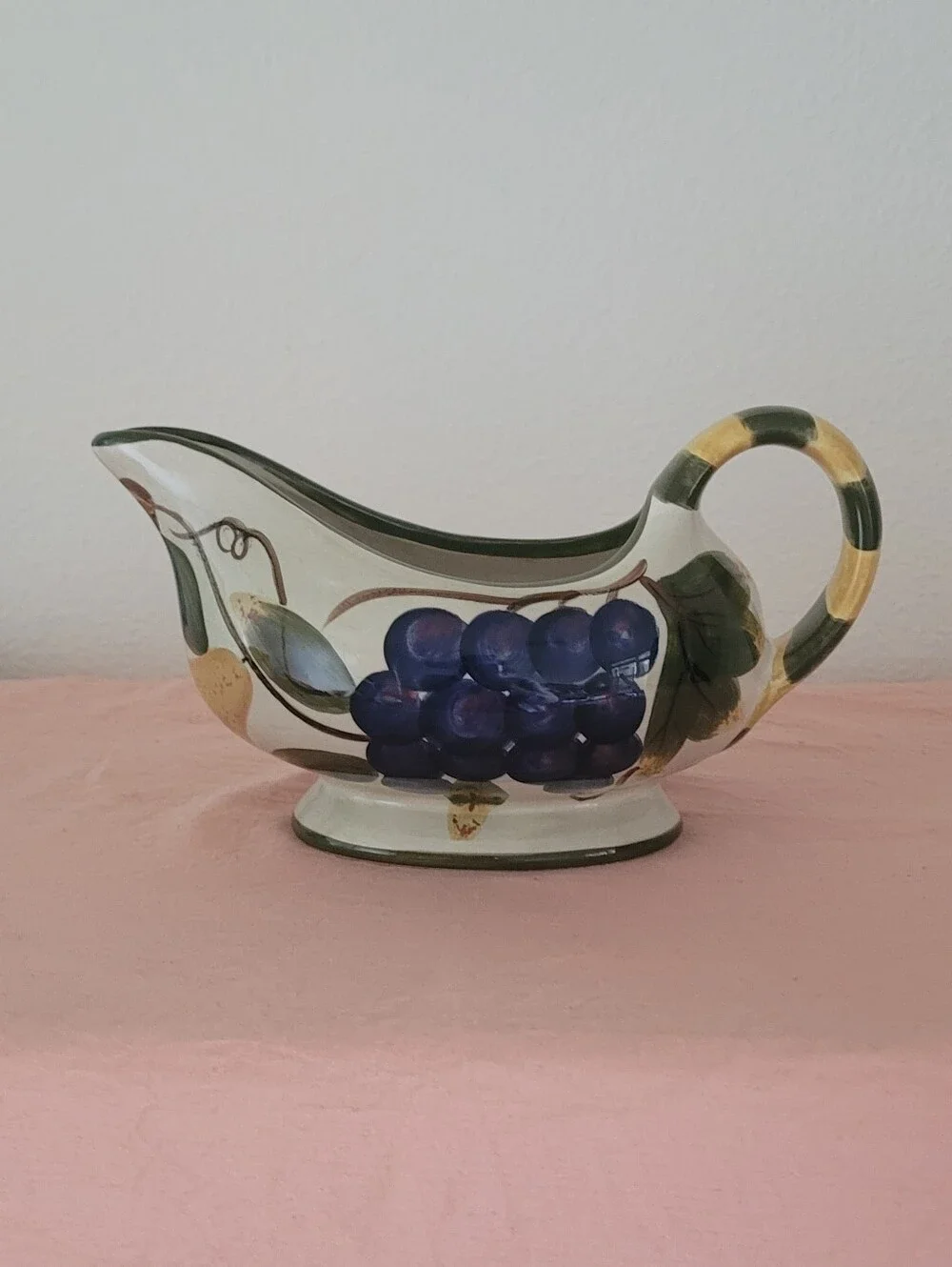 Tabletops Lifestyles Fruit Medley Handpainted Gravy Boat Vintage
